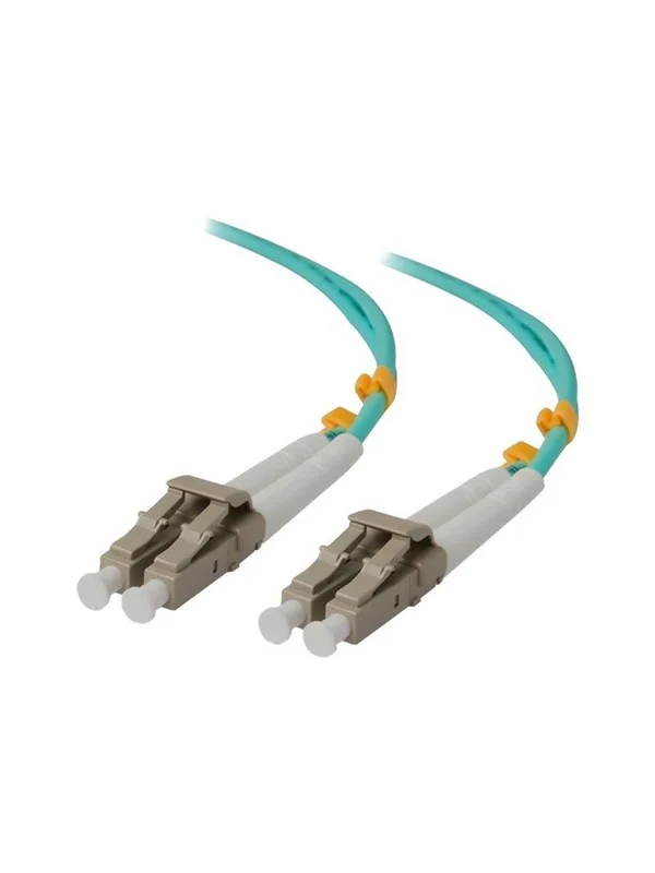 Bild von 3.00m Alogic LWL Duplex LWL Anschlusskabel 50/125 µm OM4 LC Duplex Stecker auf LC Duplex Stecker Türkis 100GbE / Duplex / LSZH / Multimode