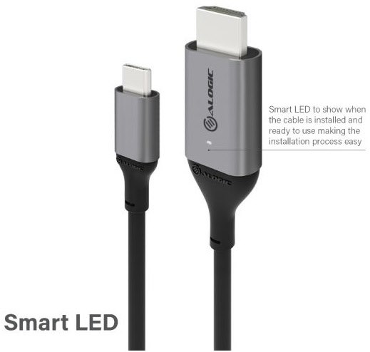Bild von ALOGIC Ultra USB-C (männlich) auf HDMI (männlich) Kabel, 4 K @ 60 Hz, 1 m