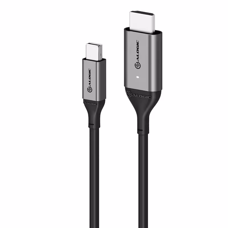 Bild von ALOGIC Ultra - Adapterkabel - Mini DisplayPort männlich zu HDMI männlich - 2,0m - Space-grau - 4K Unterstützung, aktiv (ULMDPHD02-SGR)