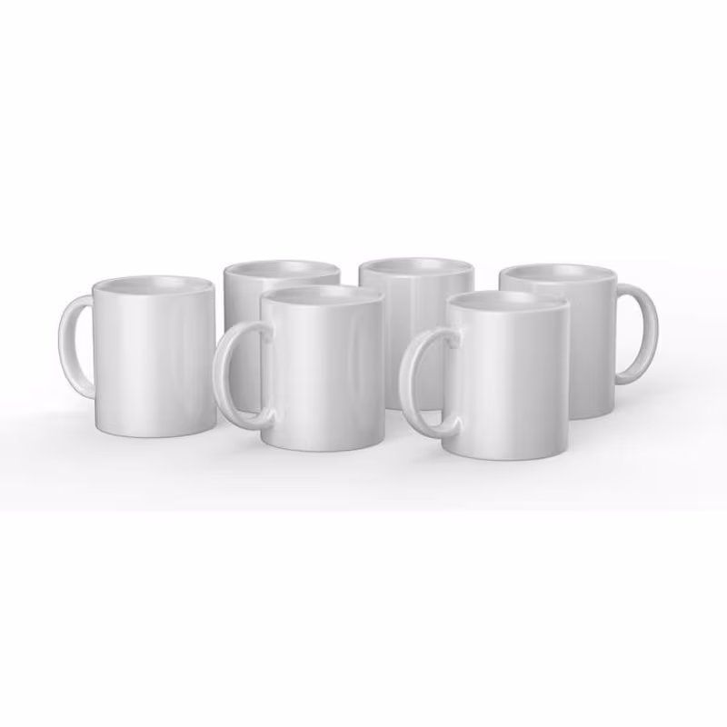 Bild von Cricut Keramikbecher-Rohling, Weiß – 340 ml/12 oz. (6 Stück)