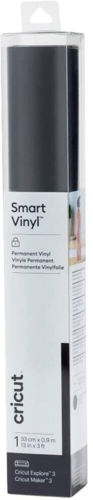 Bild von Cricut Dekorationsfolie Smart Vinyl Permanent Schwarz, 33 x 90 cm, Folie, Klebefolie, Bügelfolie, Bügelbilder, zum Aufbügeln