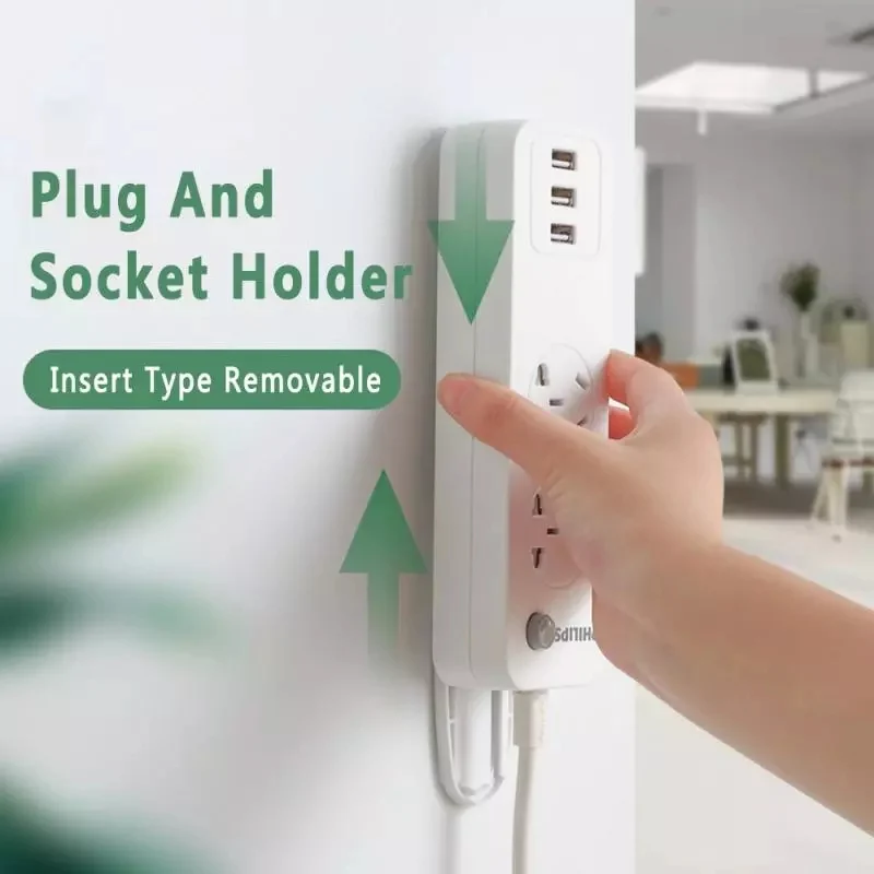 Bild von Home-free Wandmontage Plug-in Board Router Plug-in Line Board Halter Klebehalter ohne Perforation Bodenplatine installieren