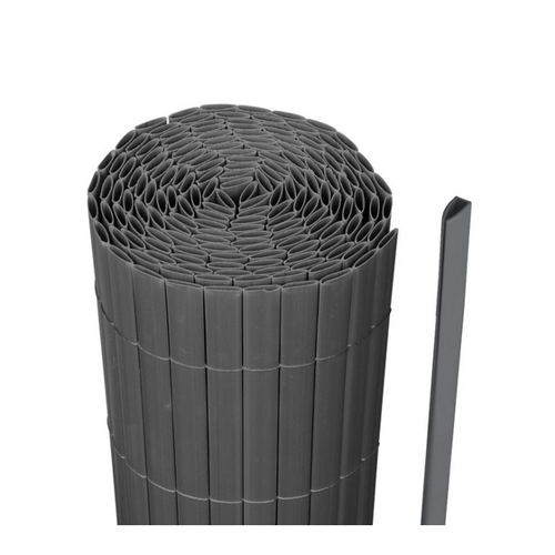 Bild von Clanmacy Balkonsichtschutz PVC Sichtschutzmatte – Grau 4x1 m
