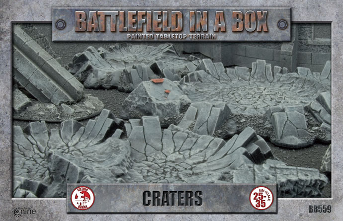 Bild von Battlefield in a Box Gothic Craters 28mm 35mm Tabletop Ruine 40k Gelände Krater