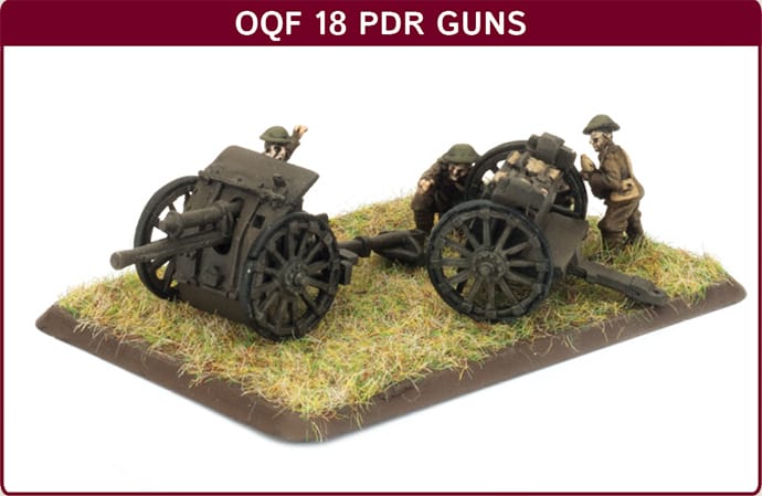 Bild von Great War British OQF 18 pdr Field Gun Battlefront Miniatures 15mm WW1 GBR572