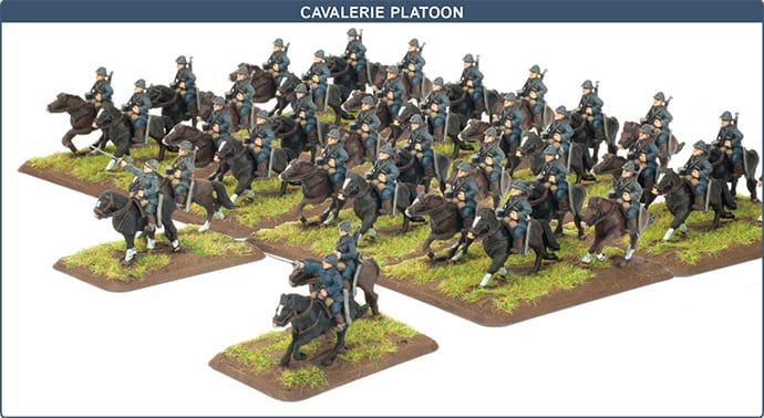 Bild von Great War French Cavalerie Platoon Battlefront Miniatures 15mm WW1 GFBX04