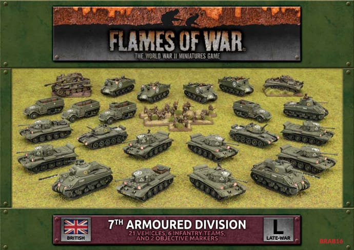 Bild von Flames of War British 7th Armored Division Army Deal Battlefront Miniatures WW2
