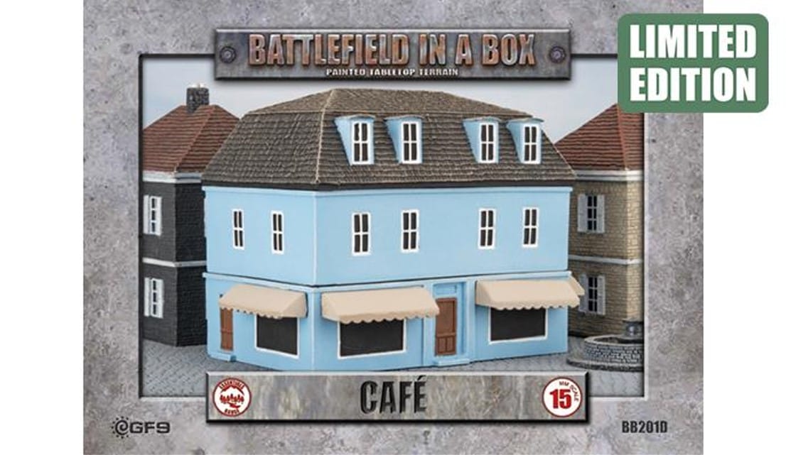 Bild von Battlefield in a Box European Café Limited Edition 15mm Tabletop Gelände
