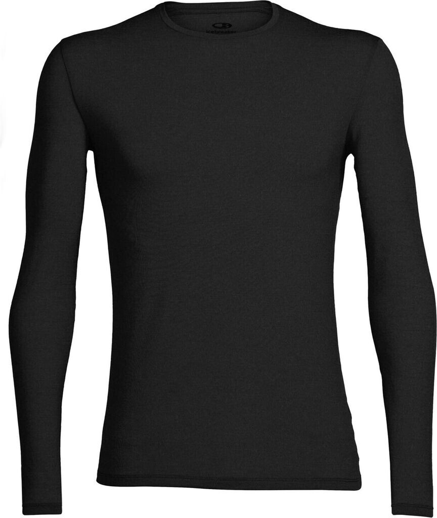 Bild von Icebreaker Herren Merino Wolle Anatomica Langarm Crewe T-Shirt - 150 Ultraleichtes Material - Jet Heather, XL