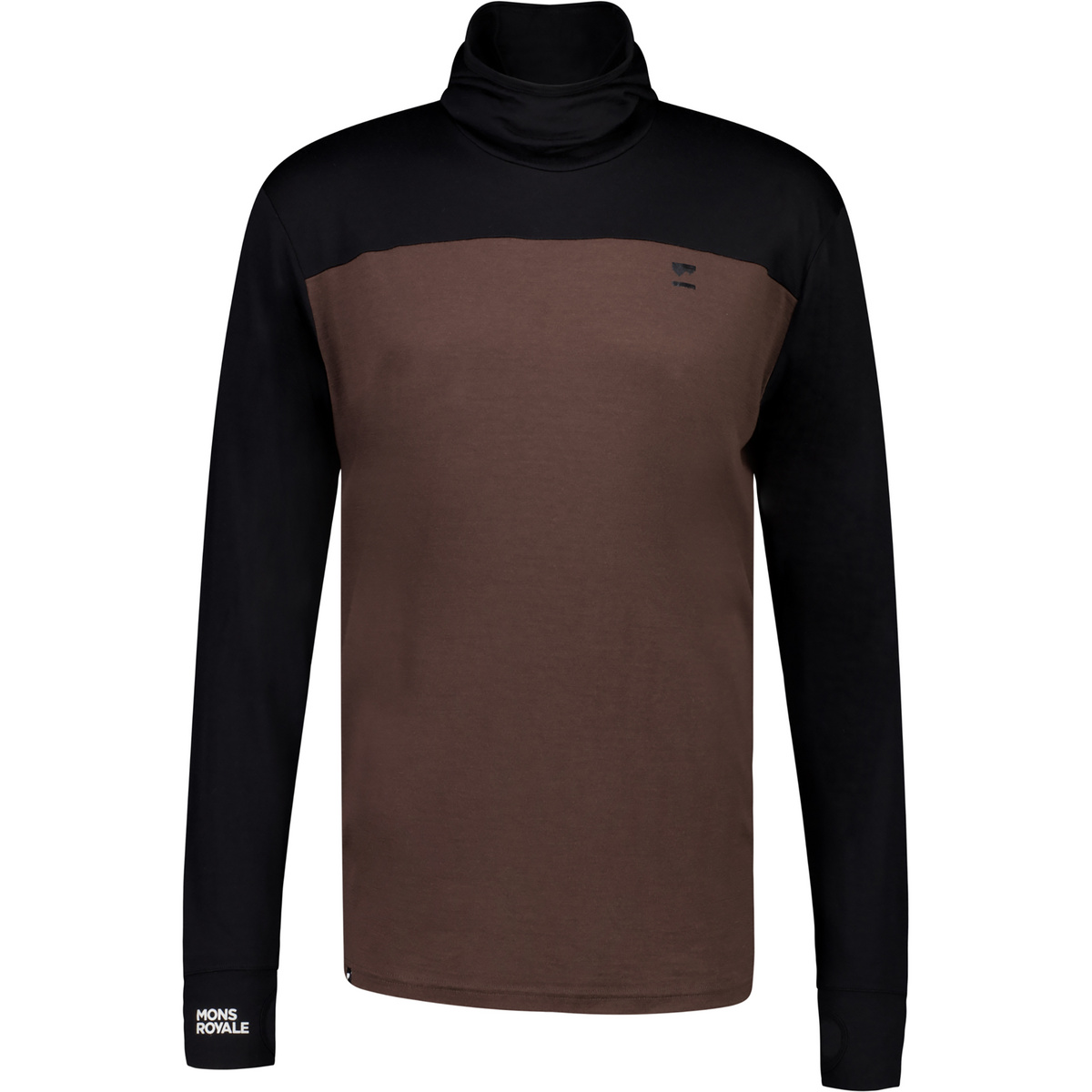 Bild von Mons Royale, Herren, Funktionsshirt, Yotei Powder Hood L/S (M), Braun, M