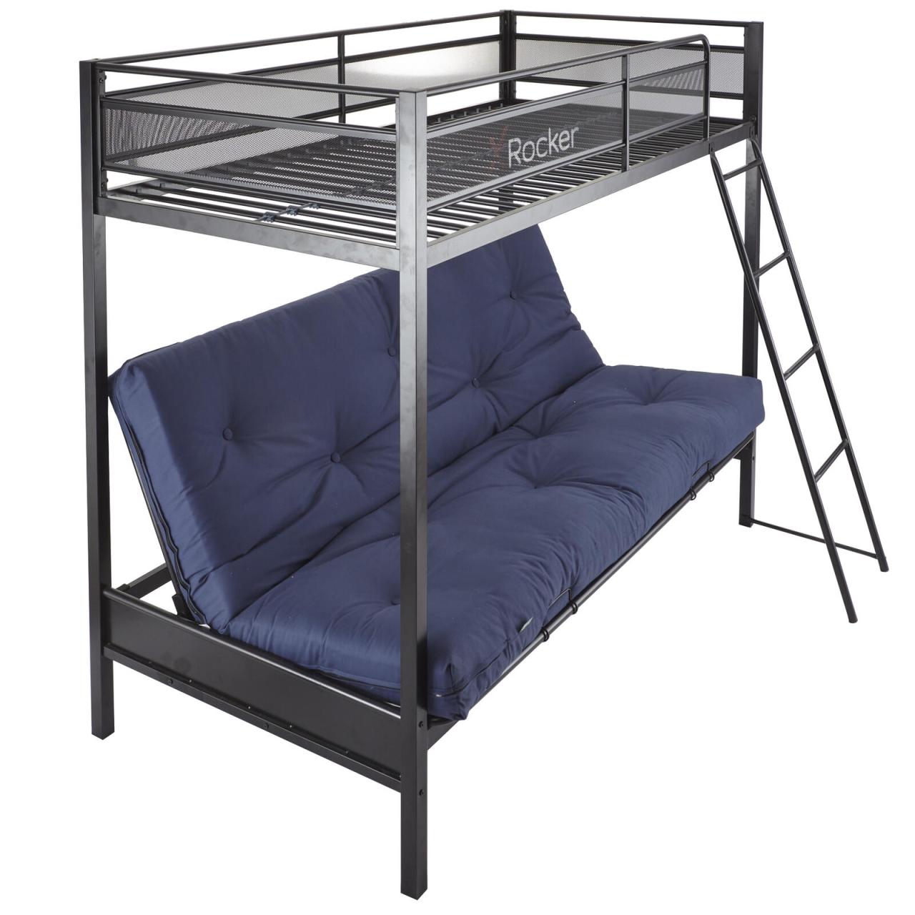 Bild von X Rocker Hochbett Stronghold Gaming Hochbett – Etagenbett mit Futon Schlafsofa