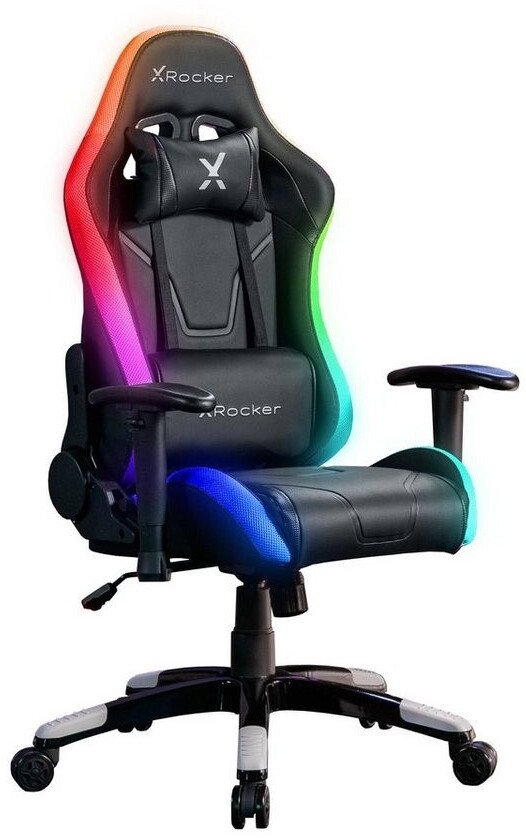 Bild von X Rocker Agility Compact eSports - Gaming-Bürodrehstuhl für Kinder & Teenager mit LED-Beleuchtung & App-Steuerung - schwarz (2023028)