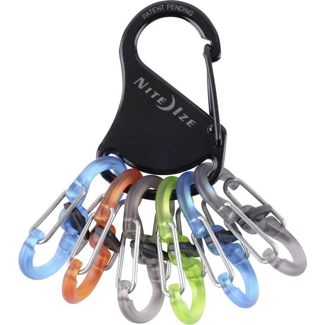 Bild von Nite Ize Schlüsselanhänger NITE Ize Schlüssel-Karabiner KLKP-01-R3 Schwarz, Türkis, Orange, Grau
