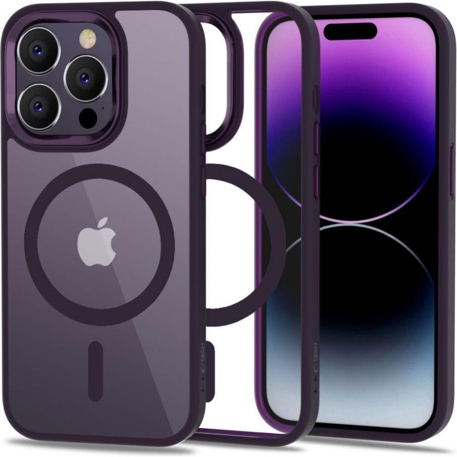 Bild von Tech Technologiegeschütztes CASE Technologiegeschütztes Magmat MagSafe Apple iPhone 14 Pro dunkellila/tra (Apple iPhone 14 Pro), Smartphone Hülle, Violett