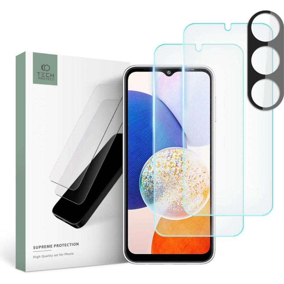 Bild von Tech-Protect Protect GEHÄRTETES GLAS TECH-PROTECT SUPREME SET GALAXY A14 4G (1 Stück, Galaxy A14 5G), Smartphone Schutzfolie
