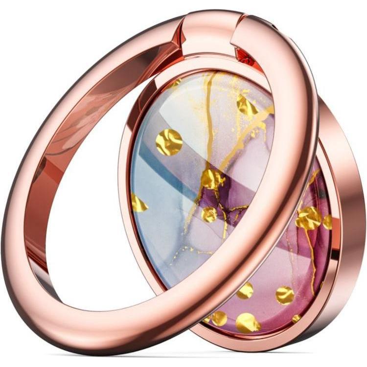 Bild von Tech-Protect Magnetic Phone Ring holder / ring with stand function - pink marble, Smartphone Halterung, Rosa