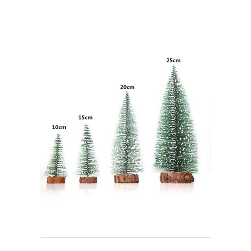 Bild von XDeer Künstlicher Weihnachtsbaum Mini-Weihnachtsbäume mit Holzsockel und LED