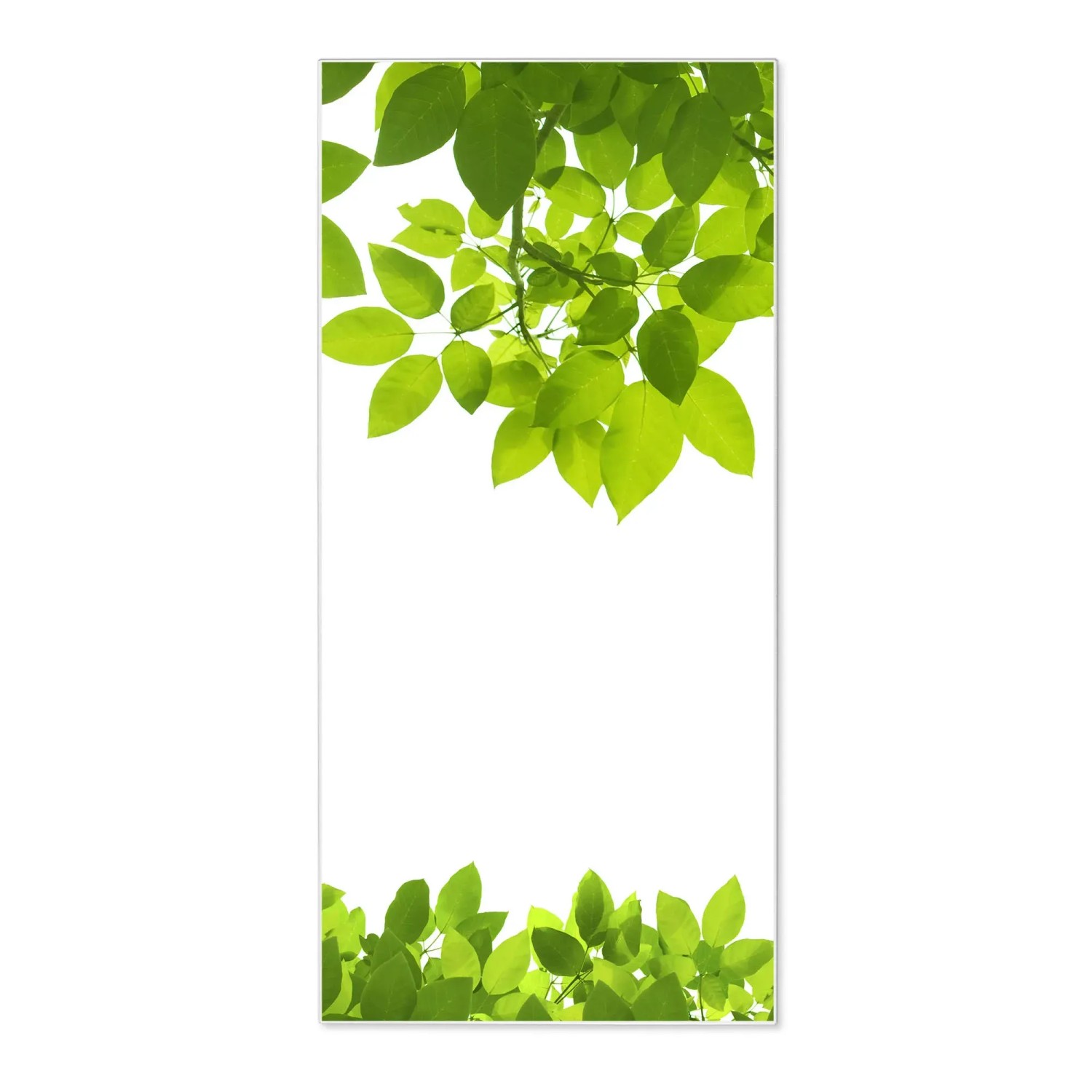Bild von Banjado Magnettafel 37x78cm Magnetwand  Weiß Aus Metall Magnetpinnwand Pinnwand Inkl. 4 Magnete Motiv Rahmen Blätter