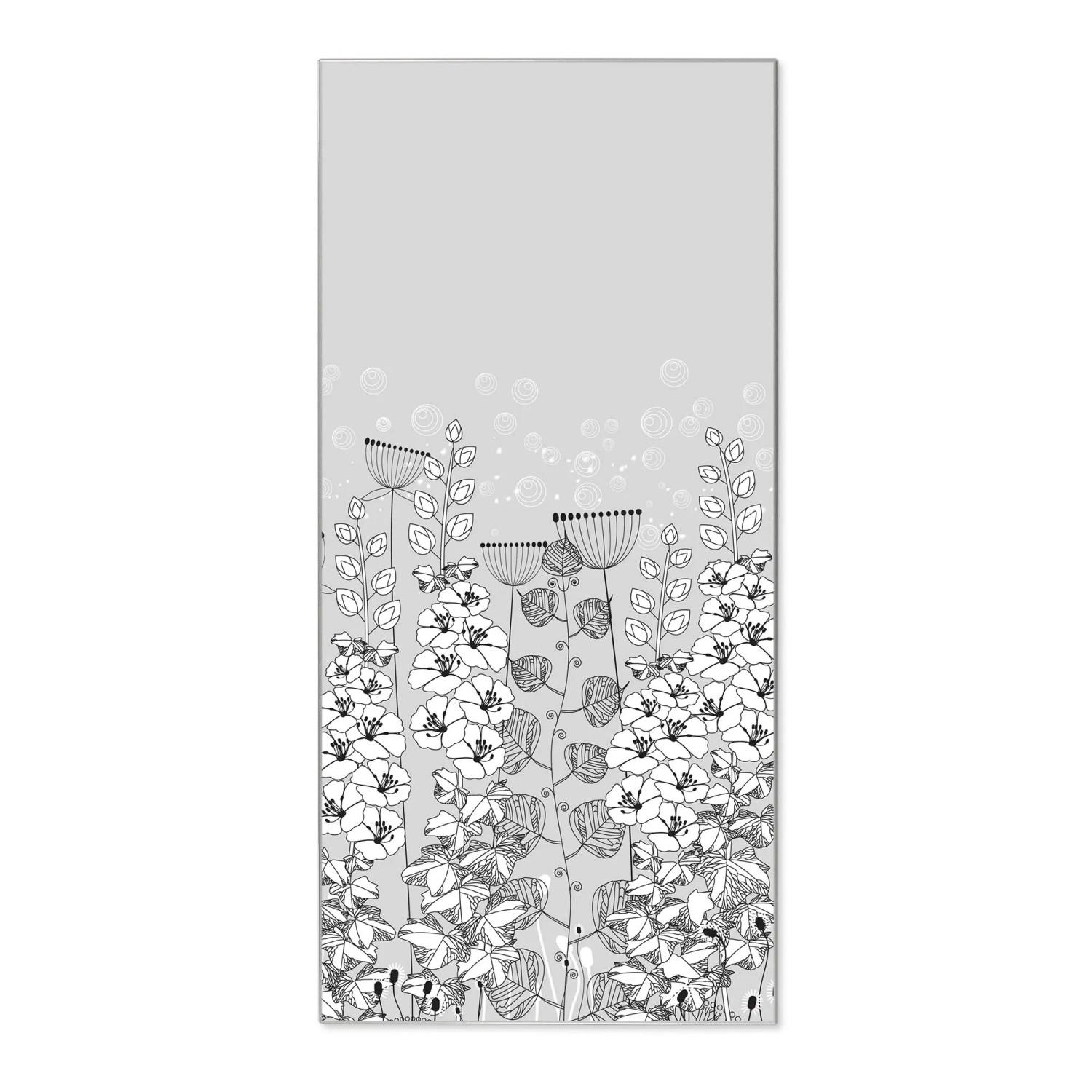 Bild von Banjado Magnettafel 37x78cm Magnetwand  Silber Aus Metall Magnetpinnwand Pinnwand Inkl. 4 Magnete Motiv Wegesrand