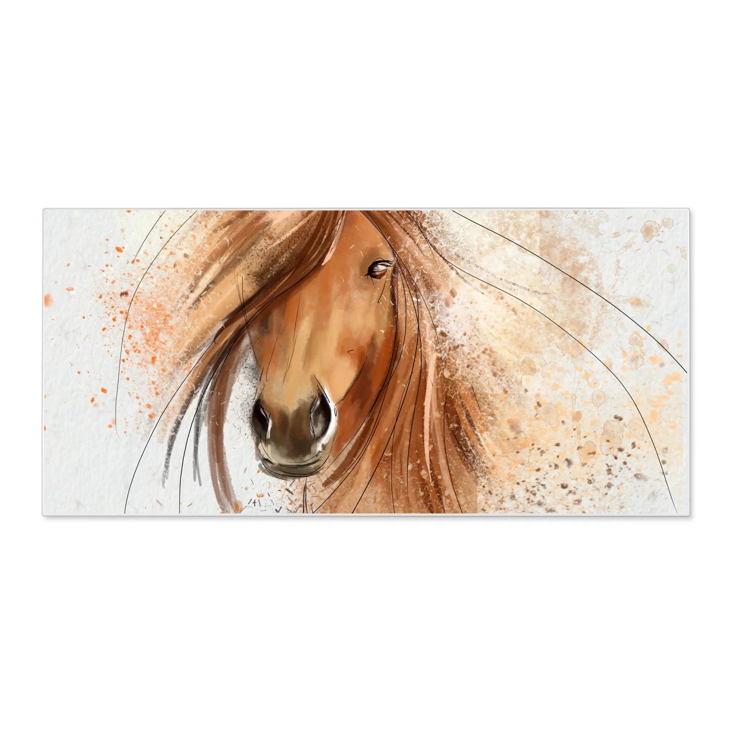 Bild von Banjado Magnettafel 78x37cm Magnetwand  Weiß Aus Metall Magnetpinnwand Pinnwand Inkl. 4 Magnete Motiv Magic Horse