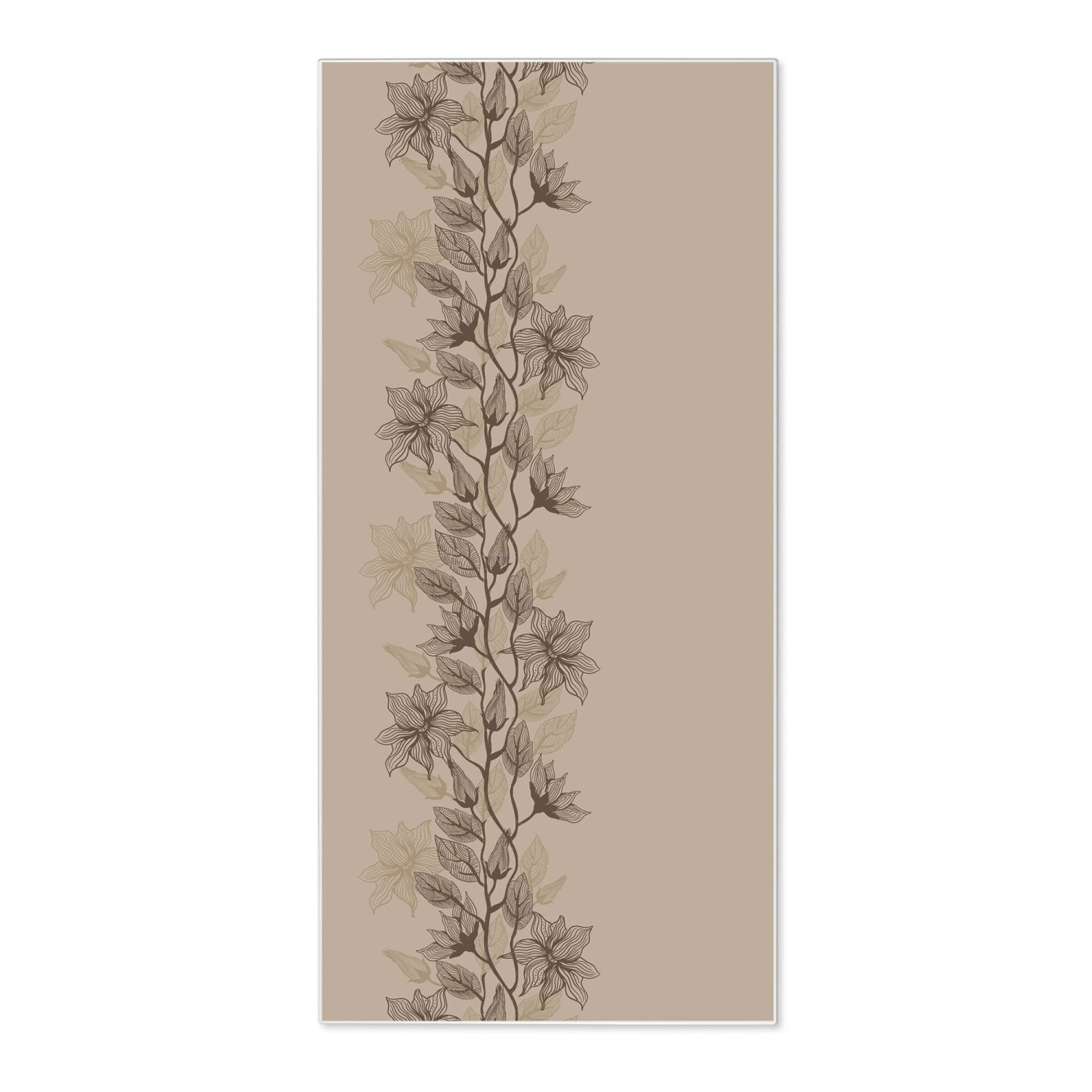 Bild von Banjado Magnettafel 37x78cm Magnetwand  Weiß Aus Metall Magnetpinnwand Pinnwand Inkl. 4 Magnete Motiv Baumwollblüte Monochrom