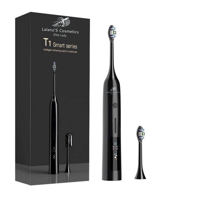 Bild von Lalano`S Cosmetics Elektrische Zahnbürste T1 Smart series Schallzahnbürste Sonic Peal-Clean, Aufsteckbürsten: 2 St., mit Smart Colour LCD-Memory Screen