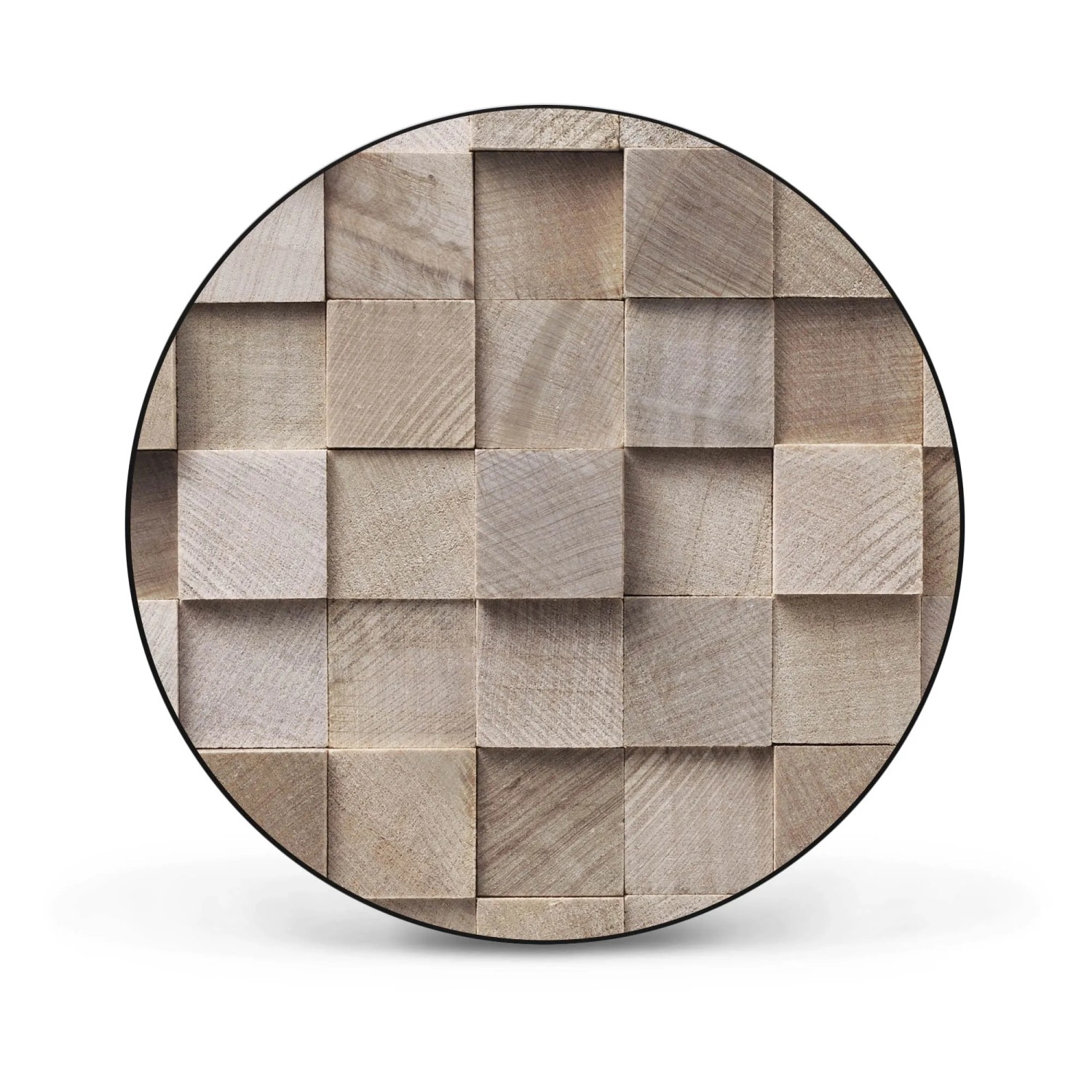 Bild von Banjado Magnettafel Rund Größe 47cm Magnetwand Schwarz Aus Metall Magnetpinnwand Pinnwand Motiv Bauklötze Relief