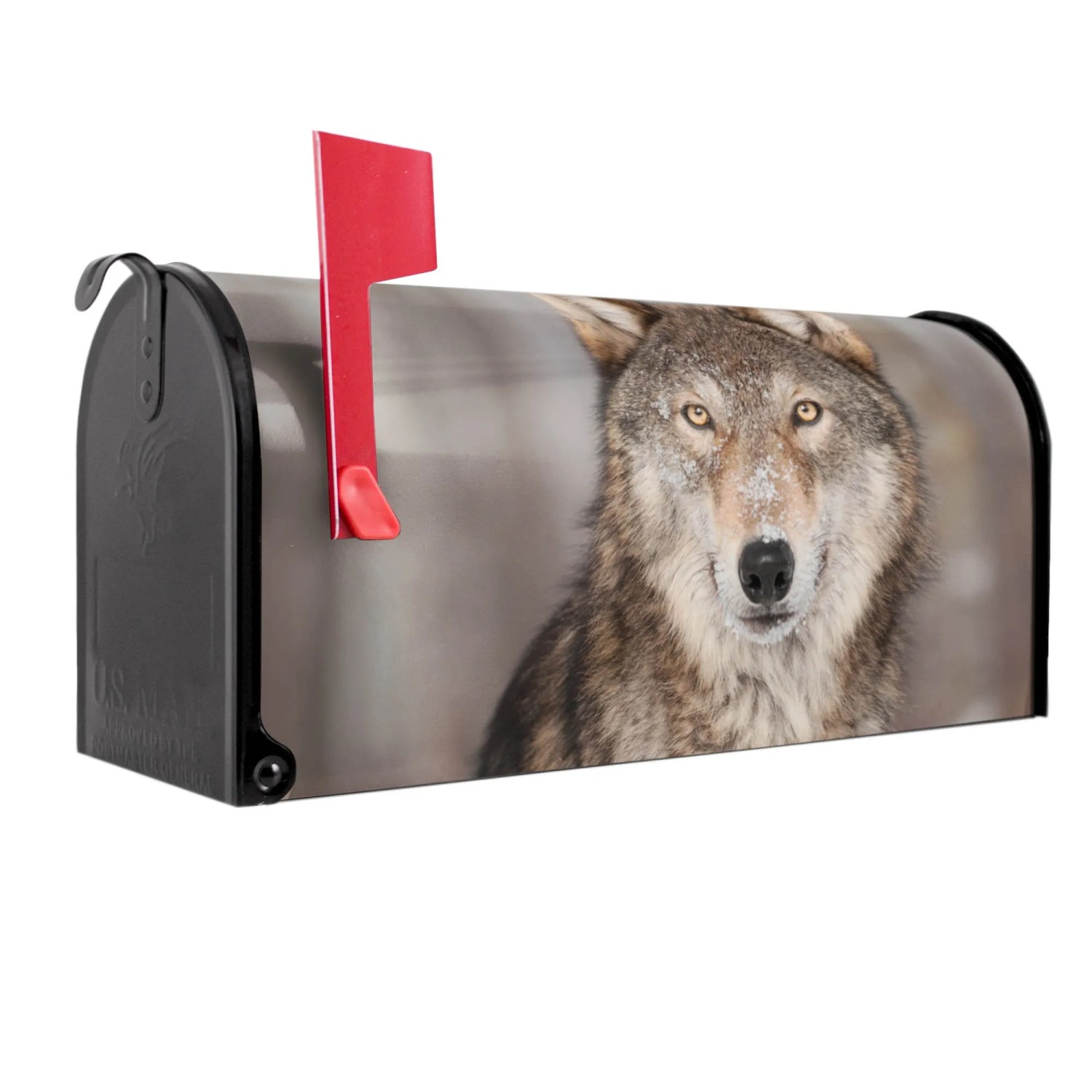 Bild von Banjado Amerikanischer Briefkasten Schwarz 48x22x16cm US Mailbox Letterbox Postkasten Stahl Pulverbeschichtet Motiv Soraya