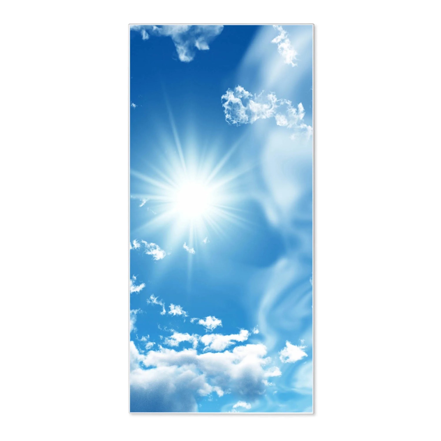 Bild von Banjado Magnettafel 37x78cm Magnetwand  Weiß Aus Metall Magnetpinnwand Pinnwand Inkl. 4 Magnete Motiv Clouds