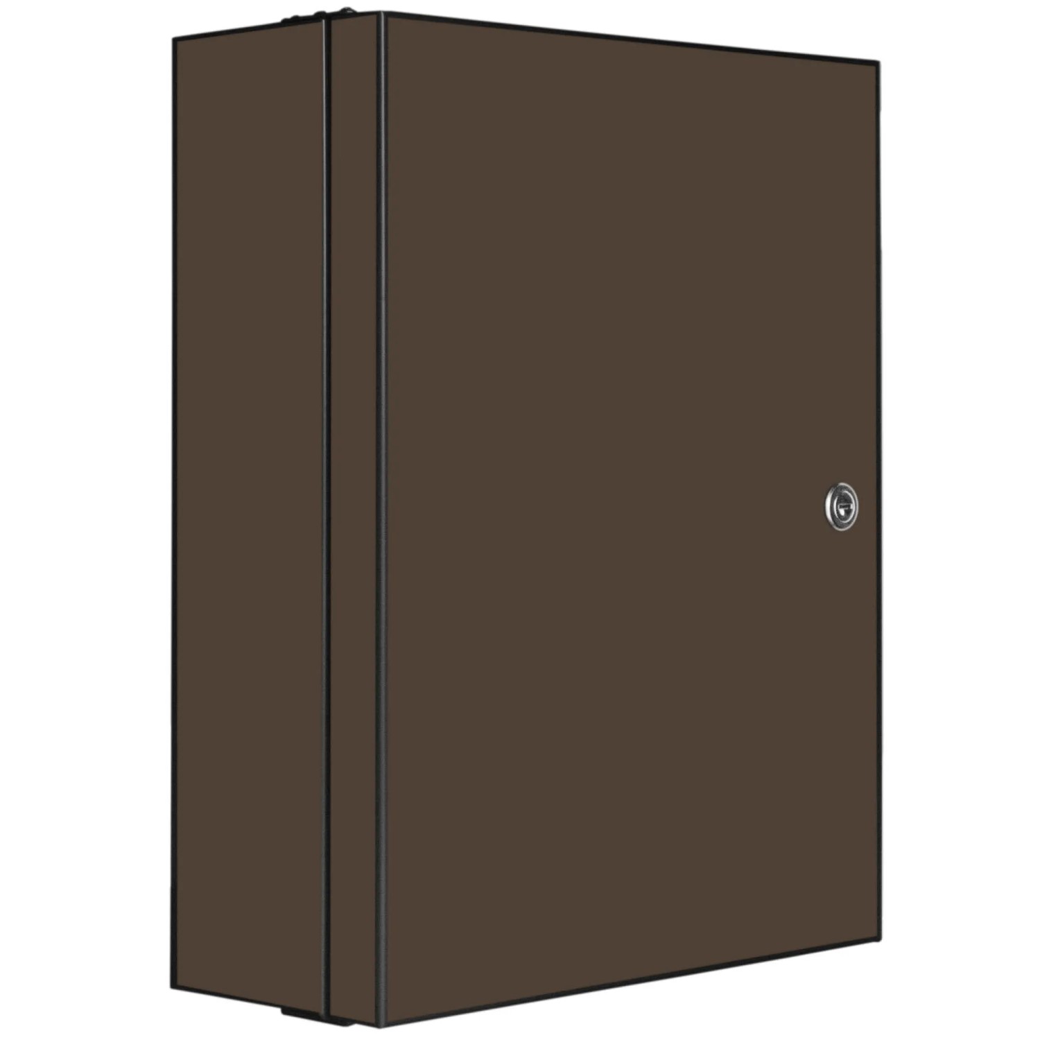 Bild von Banjado XXL Medizinschrank Abschliessbar 35x46x15cm Arzneischrank Anthrazit Aus Metall Mit Motiv Schokobraun