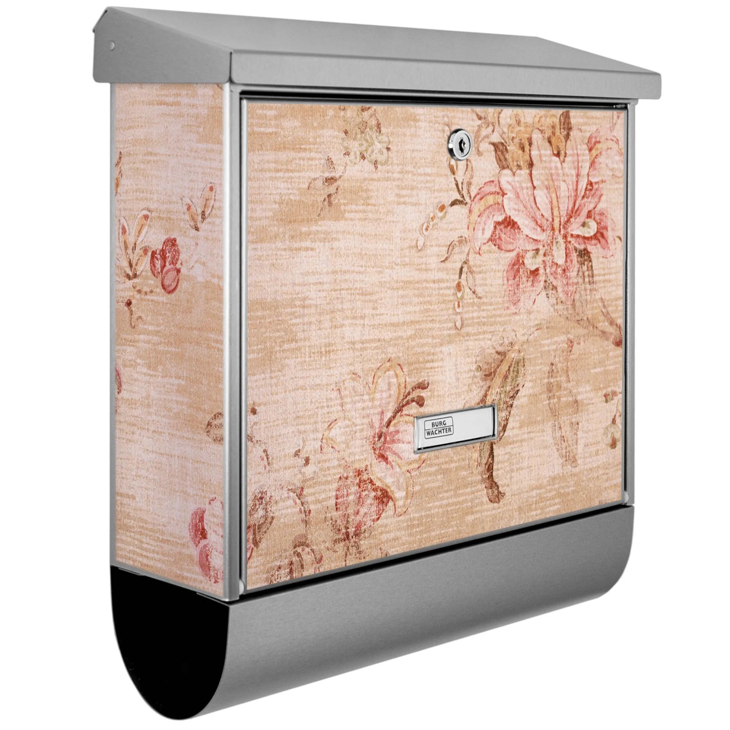 Bild von Banjado Briefkasten Edelstahl 38x39x12cm Mit Zeitungsfach Inkl. Montagematerial Motiv Verschwindend