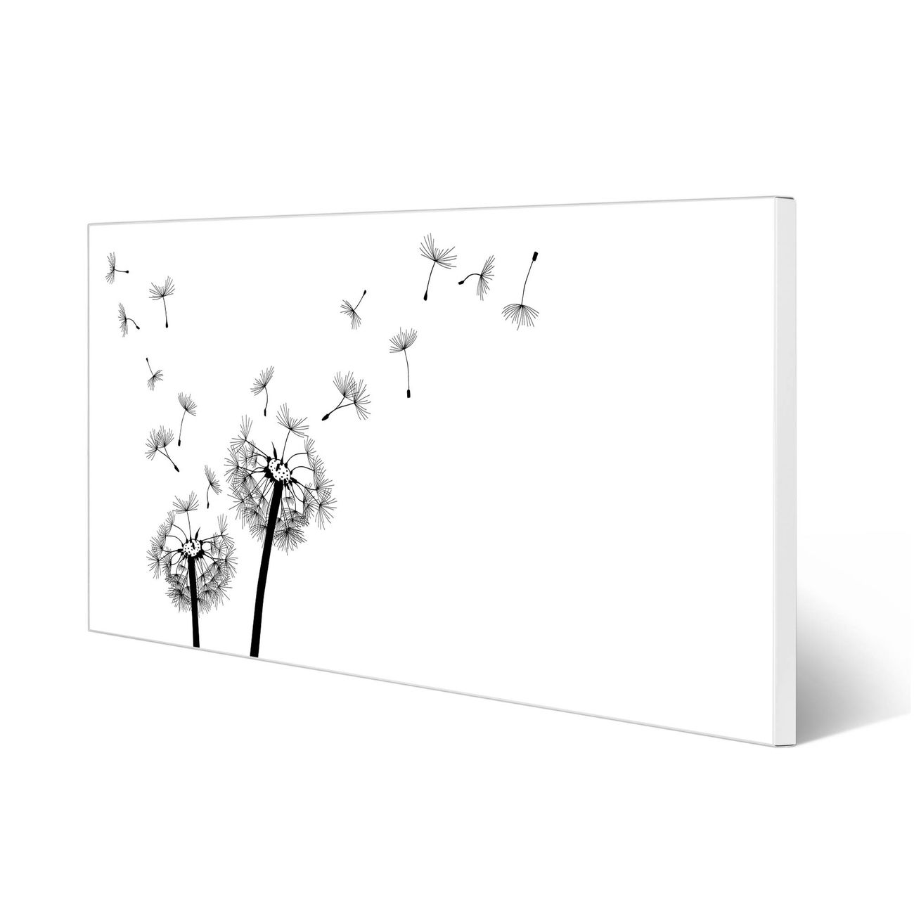 Bild von banjado Metall Magnettafel 37x78cm  Querformat mit Motiv Pusteblume 2, Magnetwand inklusive Montagematerial und 4 Magneten, Pinnwand