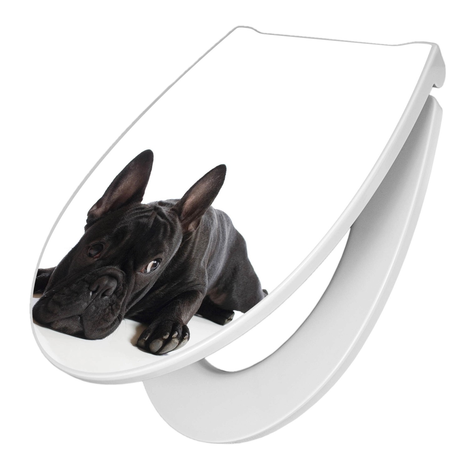 Bild von banjado WC-Sitz Motiv Bulldogge (umweltfreundliches Material & Take-Off Technologie, Softclose Absenkautomatik), 45 x 38,4 x 4,2cm