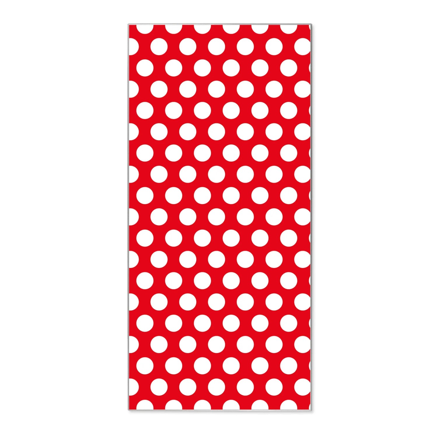 Bild von Banjado Magnettafel 37x78cm Magnetwand  Silber Aus Metall Magnetpinnwand Pinnwand Inkl. 4 Magnete Motiv Punkte Rot
