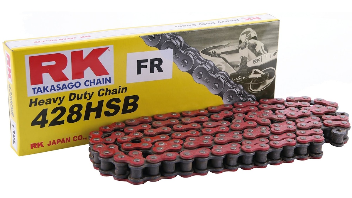 Bild von RK Kette 428 Hsb 136 C Rot/Schwarz Offen