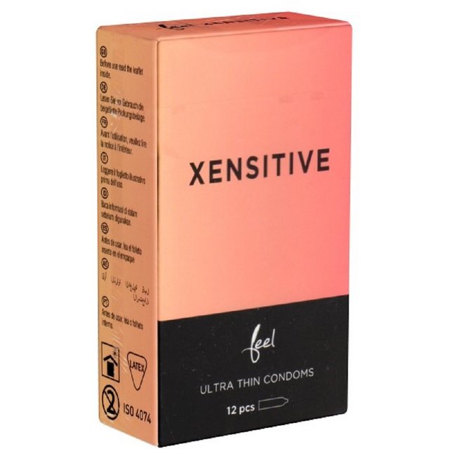 Bild von Feel Kondome Xensitive - natürliches Gefühl Packung mit, 12 St., extra dünne Kondome ohne Latexgeruch, samtweiche Kondome mit dünnerer Wandstärke für ein hautnahes Gefühl