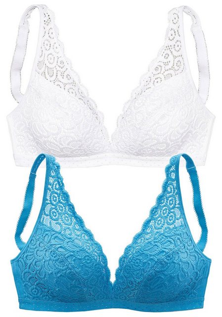 Bild von petite fleur Bralette-BH (Packung, 2 Stück) ohne Bügel aus Spitze, Dessous