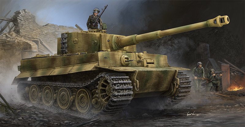 Bild von Trumpeter Pz.Kpfw.VI Ausf.E Sd.Kfz.181 Tiger I (Late Production) w/Zimmerit 1/35