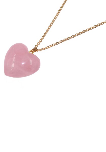 Bild von Firetti Kette mit Anhänger »Halskette Schmuck Geschenk, Herz "LIEBE"«, Made in Germany - mit Rosenquarz