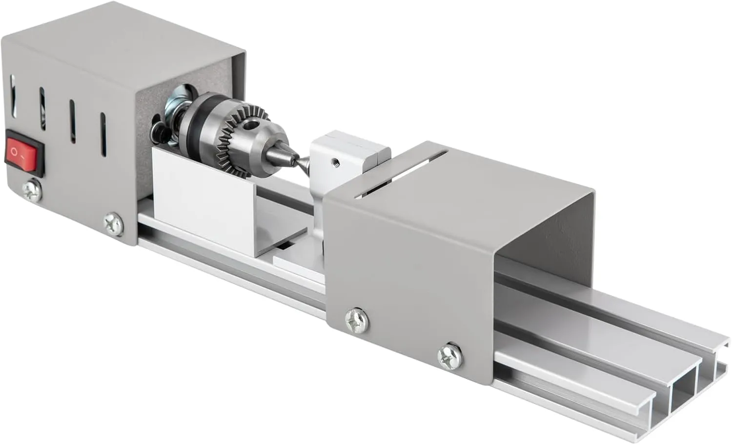 Bild von 96W Mini Drehmaschine für DIY Bearbeitung mit Polier- und Fräsfunktion, Schleudergeschwindigkeit von 4000 bis 9000 U/min