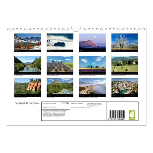 Bild von Paysages de Provence (Wandkalender 2025 DIN A4 quer) - CALVENDO Monatskalender
