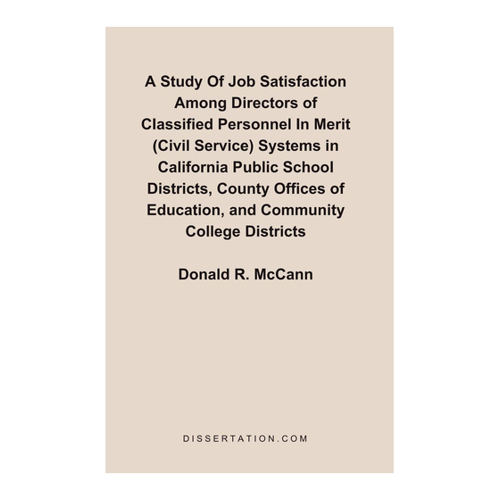 Bild von A Study Of Job Satisfaction Among Directors of Classified Personnel In Merit (Civil Service) Systems