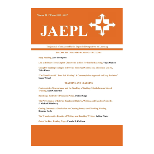 Bild von JAEPL: The Journal of the Assembly for Expanded Perspectives on Learning (Vol. 22, 2016-2017)