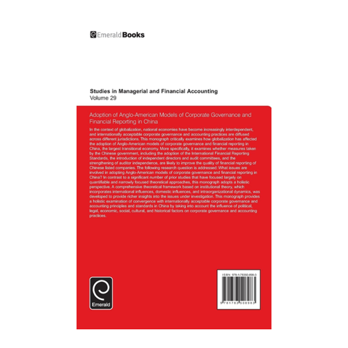 Bild von Adoption of Anglo-American models of corporate governance and financial reporting in China