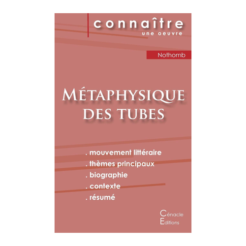 Bild von Nothomb, Amélie: Fiche de lecture Métaphysique des tubes