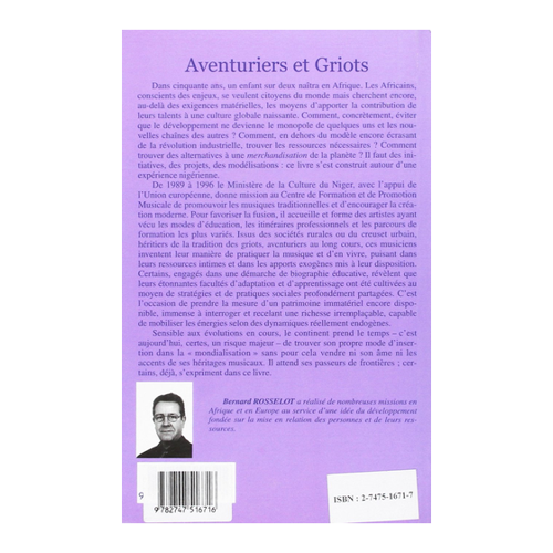 Bild von Aventuriers et griots: De la galère à la profession von Bernard Rosselot