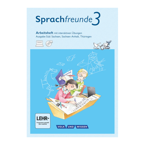Bild von Sprachfreunde 3. Schuljahr - Ausgabe Süd - Arbeitsheft mit interaktiven Übungen