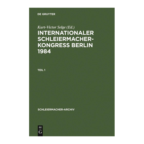 Bild von Internationaler Schleiermacher-Kongreß Berlin 1984
