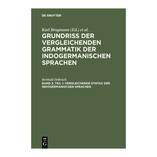 Bild von Vergleichende Syntax der indogermanischen Sprachen