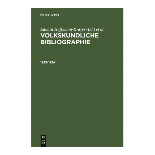 Bild von 1923/1924 (Volkskundliche Bibliographie)